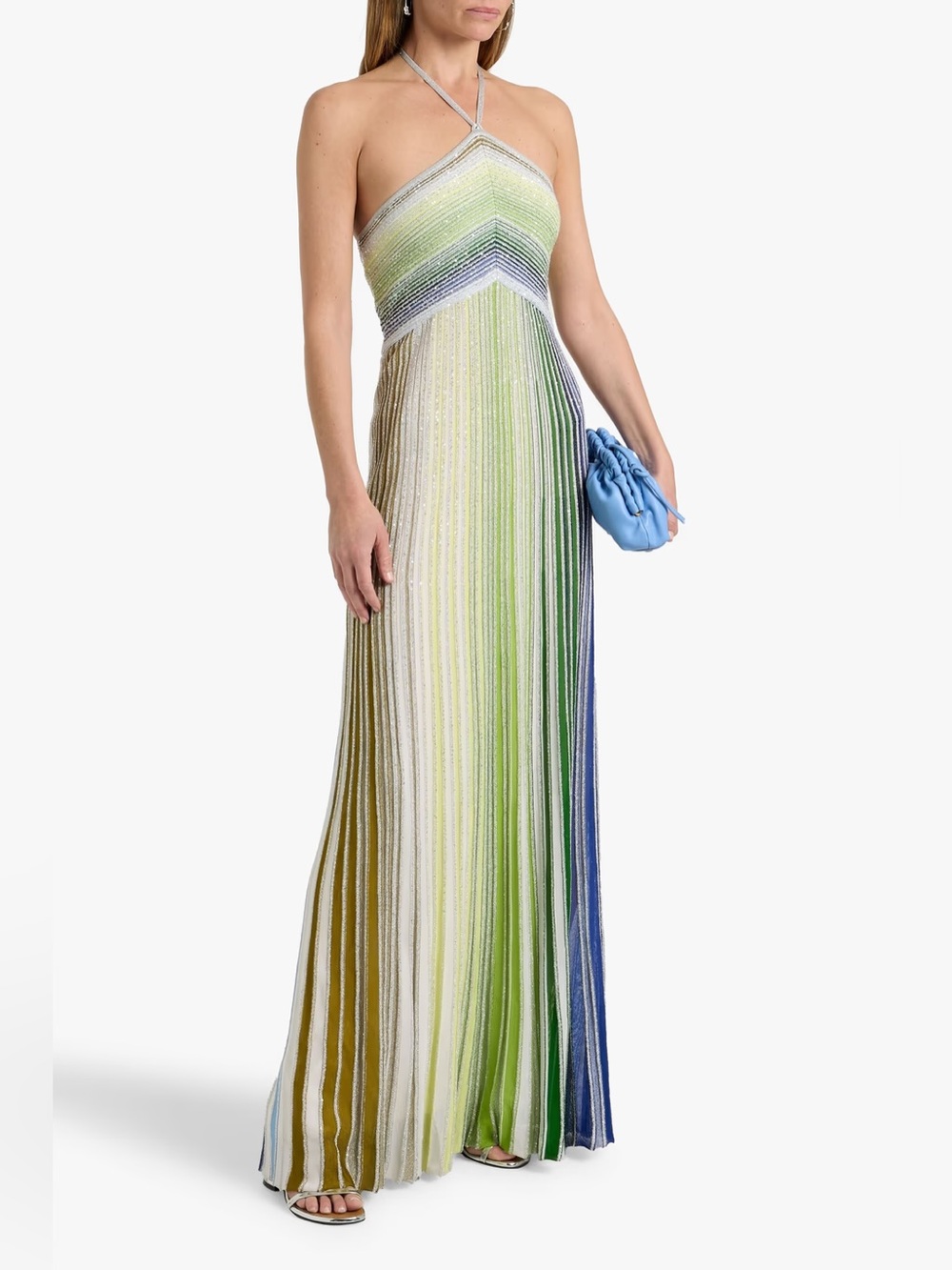 MISSONI GREEN SEQUIN HALTER DRESS ISO!!! - Picture 4 of 6